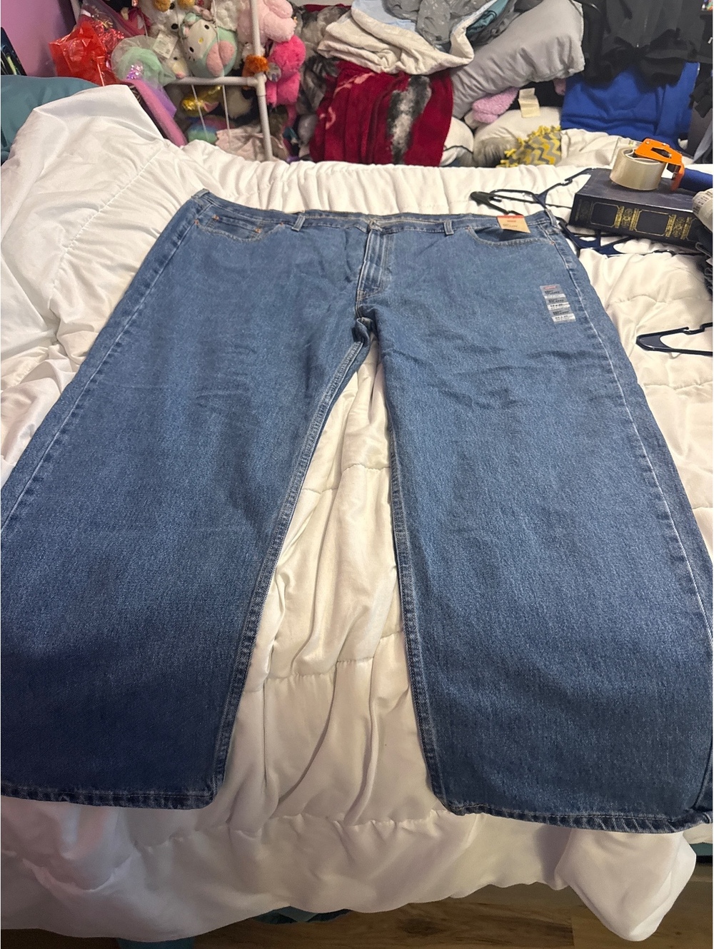 Levi's 550 Relaxed Fit Blue Denim Jeans Size 54x30 Big & Tall